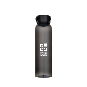 Botella de plástico reciclado con asa de silicona en la tapa 630ml