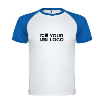 Camiseta sport infantil bicolor de manga corta 140 g/m2 Roly Indianápolis 