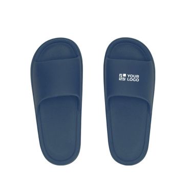 Chanclas monocolor flexibles con tira gruesa en el empeine 