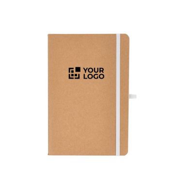 Cuaderno de tapa blanda de papel kraft FSC A5 con hojas a cuadros