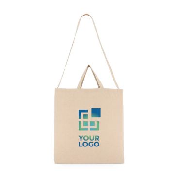 Bolsa de algodón OEKO-TEX en color natural con doble asa 220 g/m2