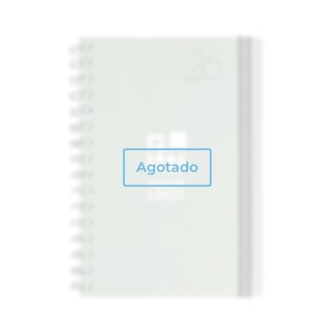 Agenda diaria en español y portugués con funda de piel PU y doble anilla A5 - agotado