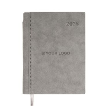 Agenda diaria en español y portugués con funda de tacto de ante A5