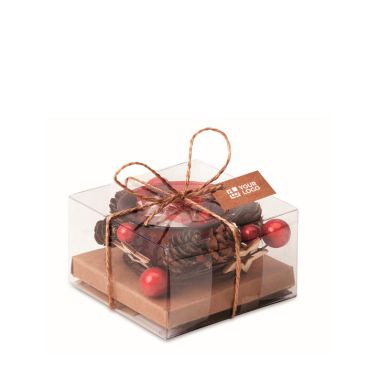 Portavelas de cristal ornamentado color blanco