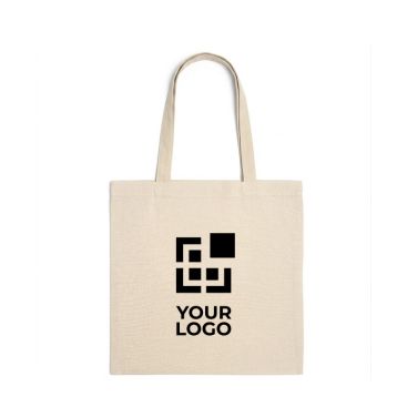 Bolsa de algodón natural con asas largas reforzadas 240 g/m2