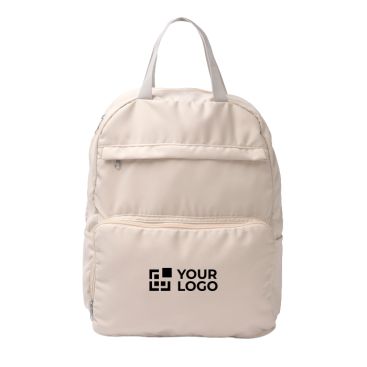 Mochila plegable de poliéster y algodón con cremallera doble