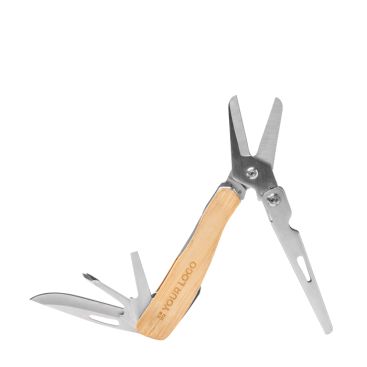 Multiherramienta 4 en 1 con cuerpo de bambú y acero inoxidable