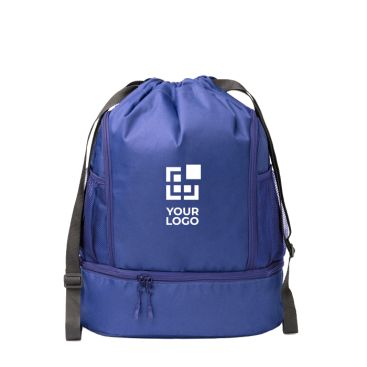 Mochila de cuerdas ajustable de poliéster 600D con bolsillo calzado