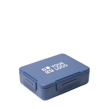 Fiambrera antigoteo de plástico con compartimentos y cubiertos 1L