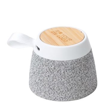 Altavoz inalámbrico con cuerpo de bambú y soporte magnético 5W