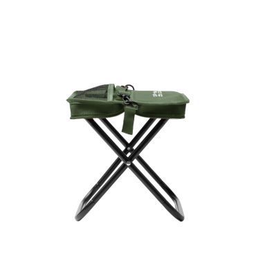 Silla plegable compacta de poliéster con funda y bolsillos