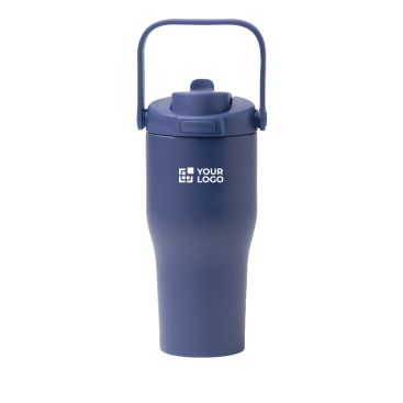 Botella termo de acero inox reciclado con apertura de botón 550ml