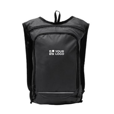 Mochila de RPET con banda reflectante y cremalleras dobles