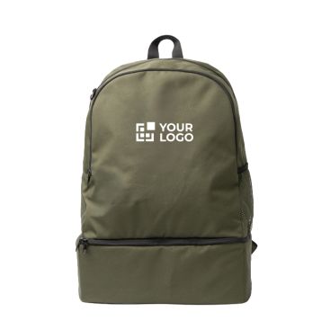 Mochila deportiva ecológica con zapatillero rígido y bolsillo frontal