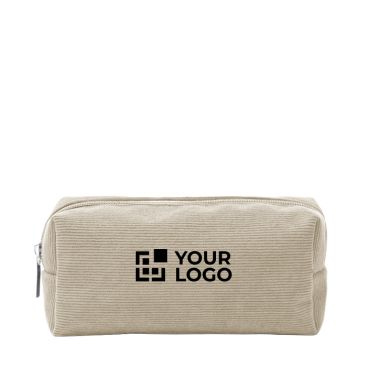 Neceser de pana con cierre de cremallera y forro interior