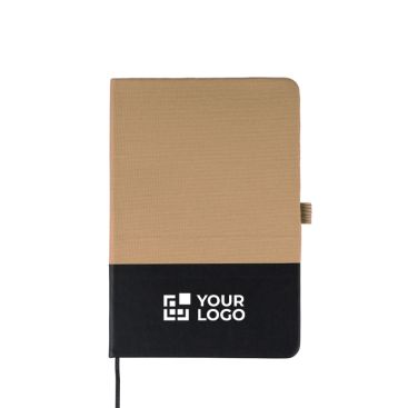 Libreta de RPET con detalle de PU en la parte baja A5 hojas a rayas