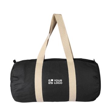 Bolsa deportiva de algodón OEKO-TEX con cremallera y asas largas