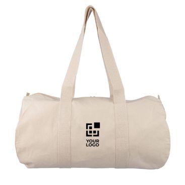 Bolsa deportiva de algodón color natural OEKO-TEX y asas largas