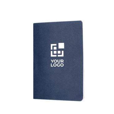 Libreta con tapa de cartón con hojas color crema a rayas A5