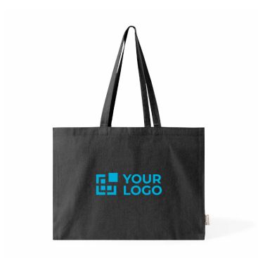 Bolsa oversize de algodón reciclado con fuelle y asas largas 220g/m²