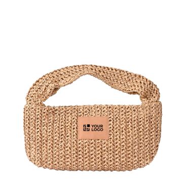 Bolso pequeño de papel y poliéster con etiqueta para marcaje