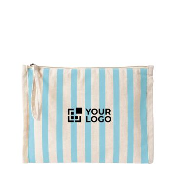 Neceser de algodón reciclado con tirador tipo pulsera 180g/m²