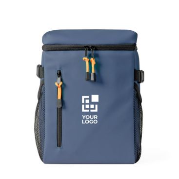 Mochila nevera con compartimentos y piel sintética para personalizar