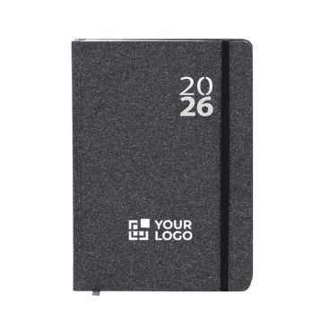 Agenda de cartón reciclado con vista diaria en inglés y español A5 vista principal - agotado