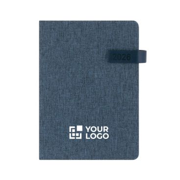 Agenda de RPET de tapa rígida con cierre magnético y vista diaria A5 - agotado