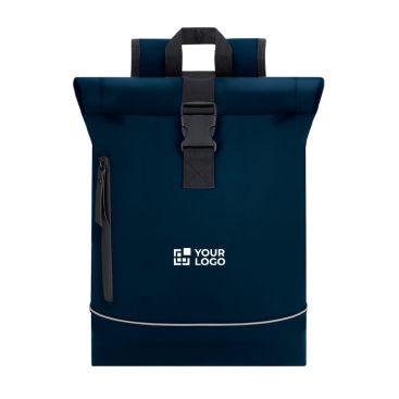 Mochila enrollable con tira reflectante y cierre seguro 15''