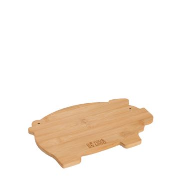 Tabla de cocina de bambú con diseño de cerdito y colgador