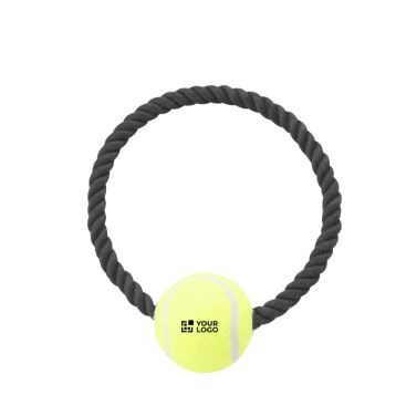 Juguete mordedor con pelota de tenis ideal para perros