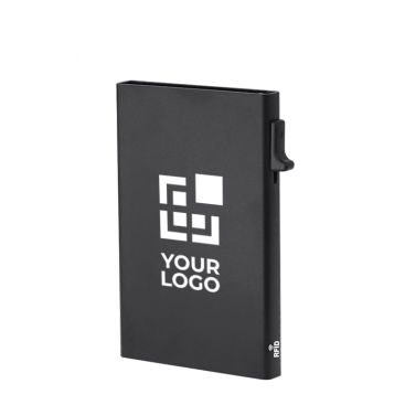 Tarjetero de aluminio con soporte magnético y bloqueo RFID