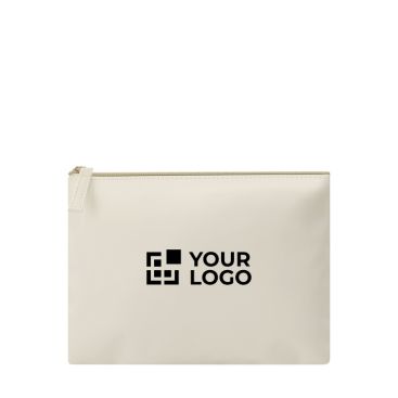 Neceser de piel sintética con compartimiento con cierre de cremallera