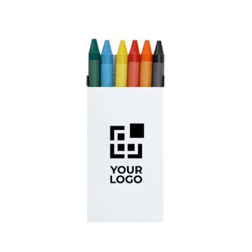 Set de ceras en caja de cartón reciclado para personalizar