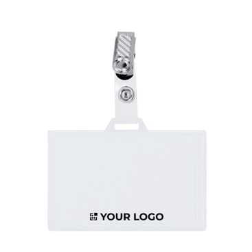 Identificador horizontal con pinza metálica y cierre extraíble