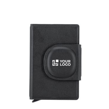 Tarjetero cuero sintético localizador inteligente y cierre magnético