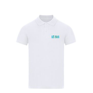 Polo infantil manga corta algodón blanco con refuerzo cuello 180g/m²