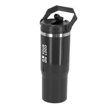 Vaso térmico doble pared con pajita y asa de transporte 900ml