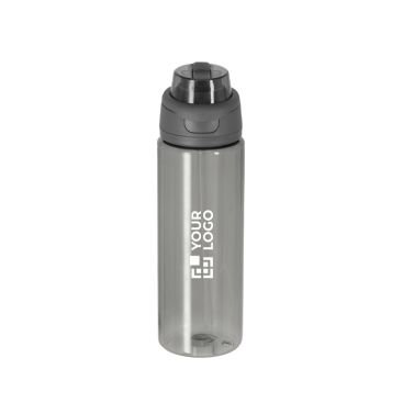 Botella translúcida con doble sistema de bebida y asa plegable 750ml