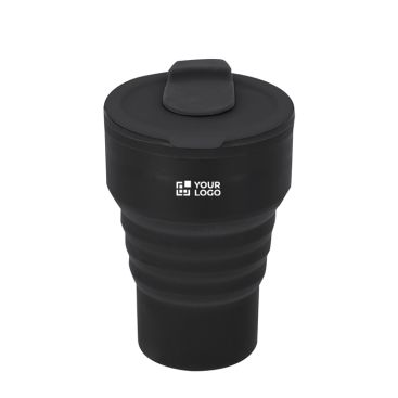 Vaso plegable de silicona con tapa y boquilla deslizante 350ml