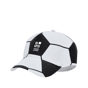 Gorra deportiva de 5 paneles de algodón con diseño de balón fútbol
