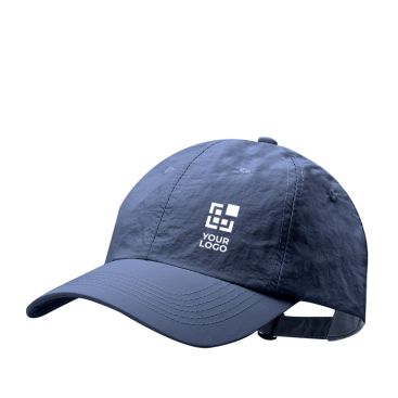 Gorra de nylon de 6 paneles con cierre ajustable de hebilla metálica