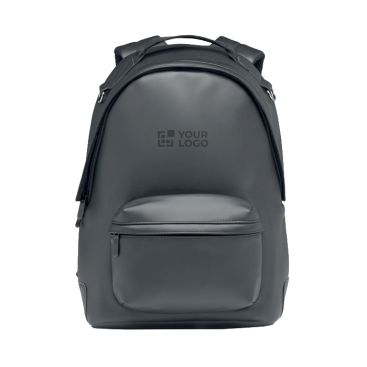 Mochila para portátil de cuero sintético con bolsillo frontal 15''