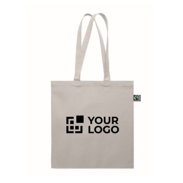 Bolsa de compra algodón Fairtrade con fuelle 180 g/m²