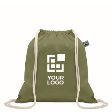 Bolsa de cuerdas de algodón con cierre fruncido 180 g/m²