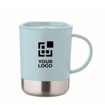 Vaso de plástico con base de acero inoxidable 300ml