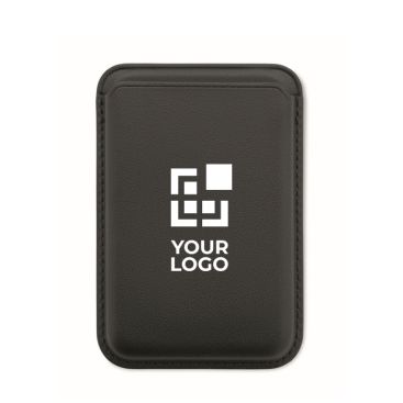 Tarjetero magnético de poli piel con especio para 3 tarjetas