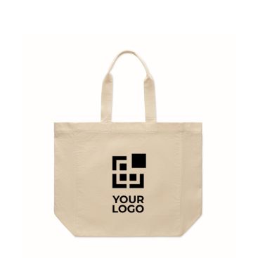 Bolsa tote bag de algodón con fuelle y asas 220 g/m²