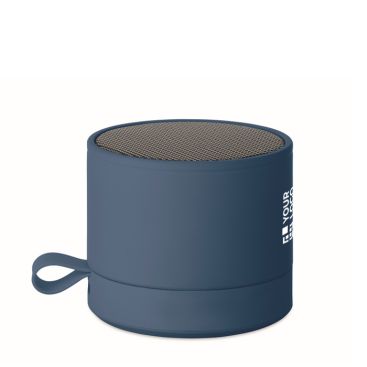 Altavoz inalámbrico metálico compacto con acabado de goma 3W